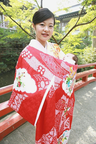 お宮参り写真 撮影場所 鎌倉 鶴岡八幡宮 お着物着付け