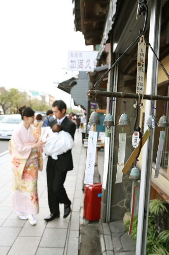 お宮参り写真 撮影場所 鎌倉 鶴岡八幡宮 表参道