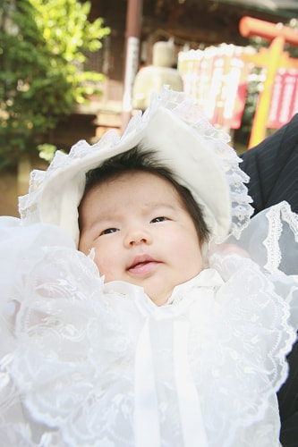 お宮参り写真 撮影場所 品川神社 赤ちゃん