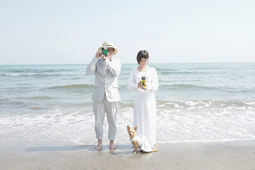 ブライダル(エンゲージメントフォト)写真 撮影場所 鎌倉(海) 家族写真