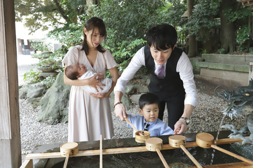 お宮参り写真 撮影場所 川越氷川神社１