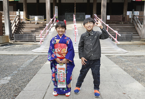 七五三写真 撮影場所 法華経寺４