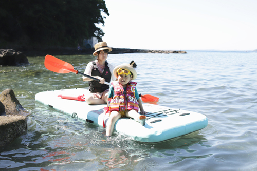 夏恒例の海水浴