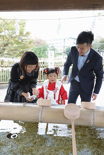 熊野師岡神社の撮影スポット 手水舎