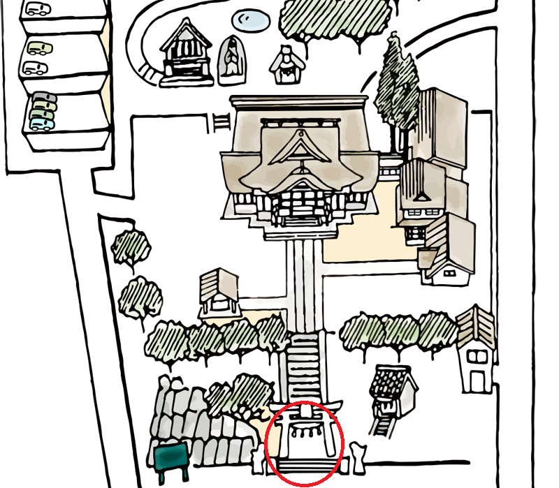 熊野師岡神社の撮影スポット 鳥居