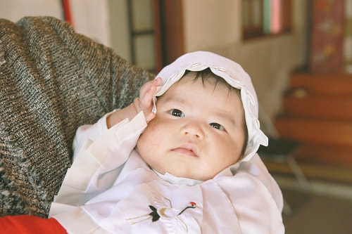 お宮参り写真 撮影場所 品川神社 お宮参り着物着付け