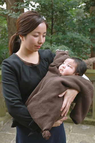 お宮参り写真 撮影場所 世田谷八幡宮 冬