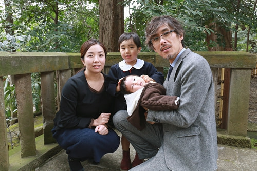 お宮参り写真 撮影場所 世田谷八幡宮 優しい写真