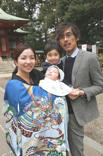 お宮参り写真 撮影場所 世田谷八幡宮 ご家族様