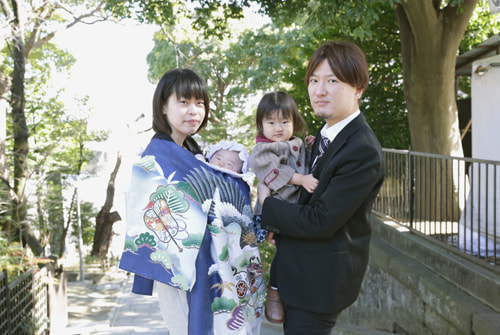 お宮参り写真 撮影場所 横浜 伊勢山皇大神宮 お宮参り着物レンタル７