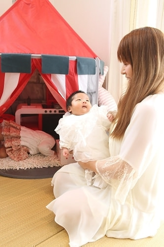お宮参り写真 撮影場所 自宅(麻生区) 赤ちゃん