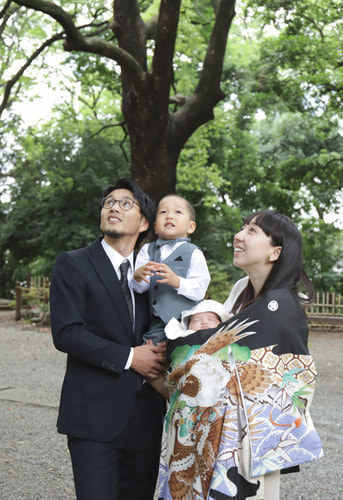 お宮参り写真 撮影場所 世田谷八幡宮
