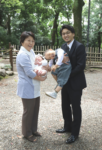 お宮参り写真 撮影場所 世田谷八幡宮