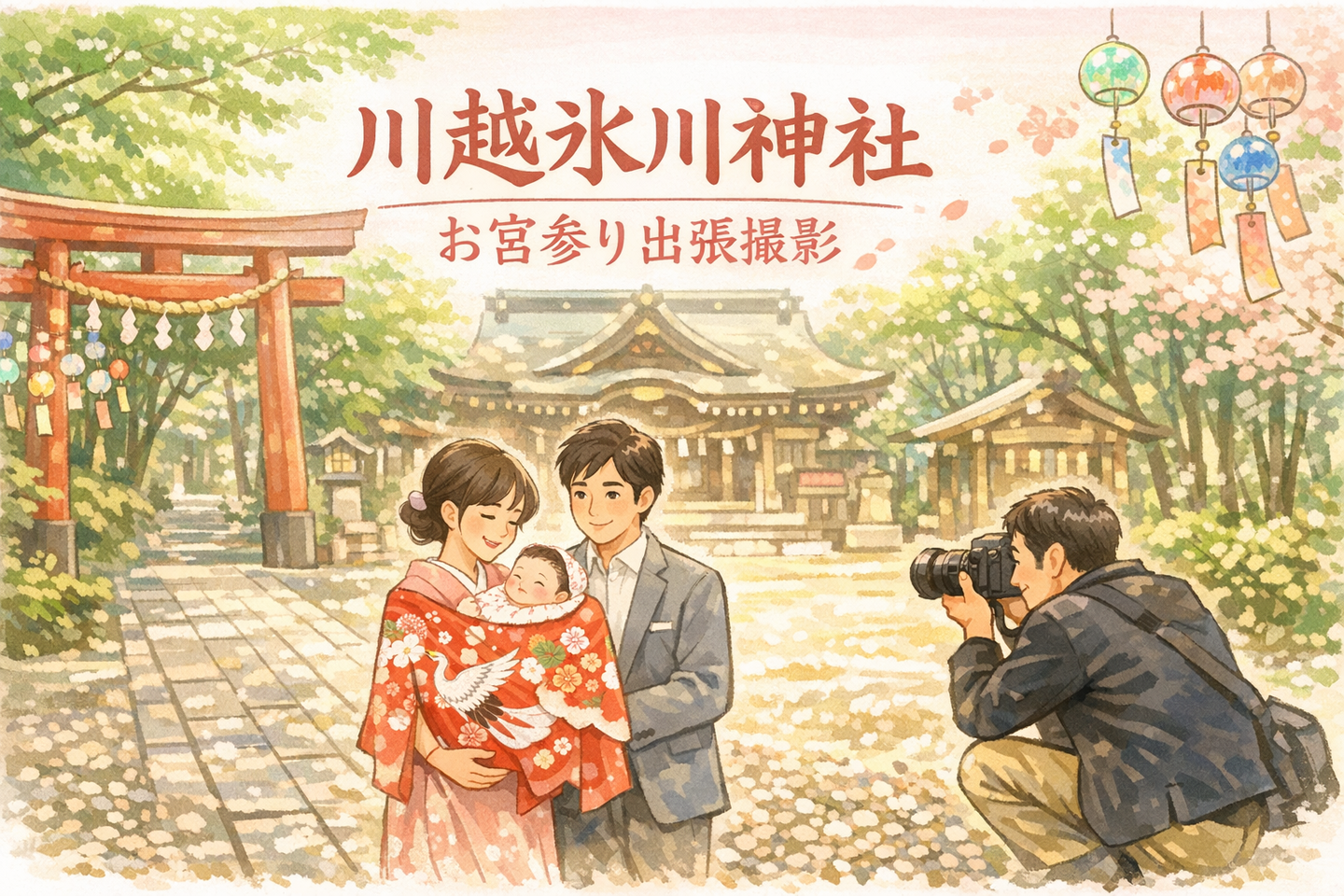 川越氷川神社のロケーションフォト