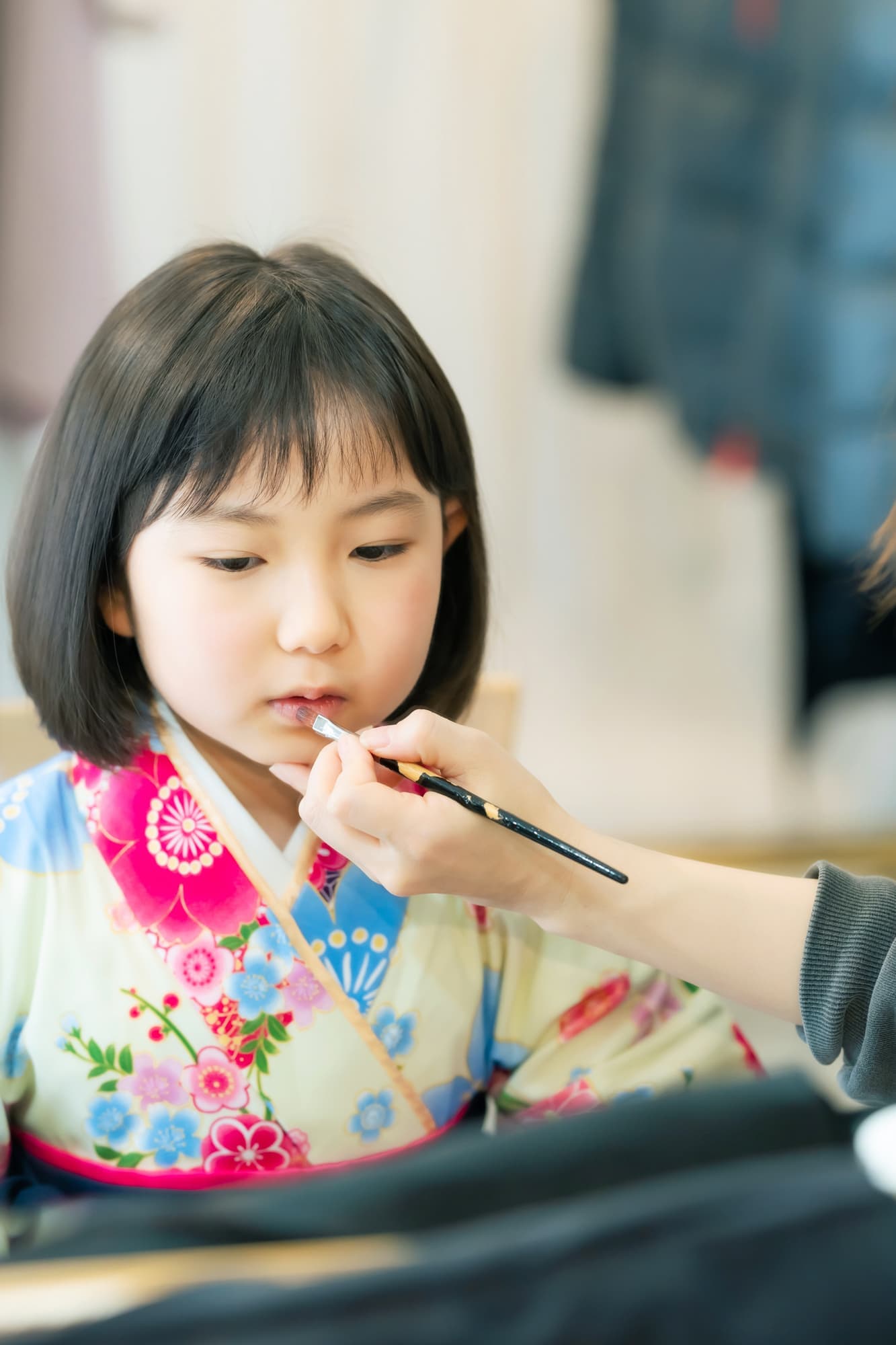 お宮参り、七五三の支度写真